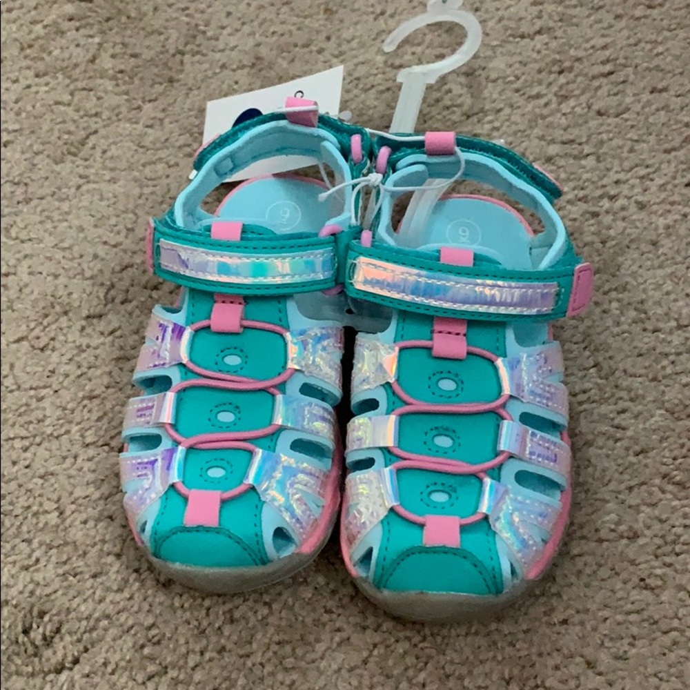 Cat and Jack Size 9 Mint Green Sandals